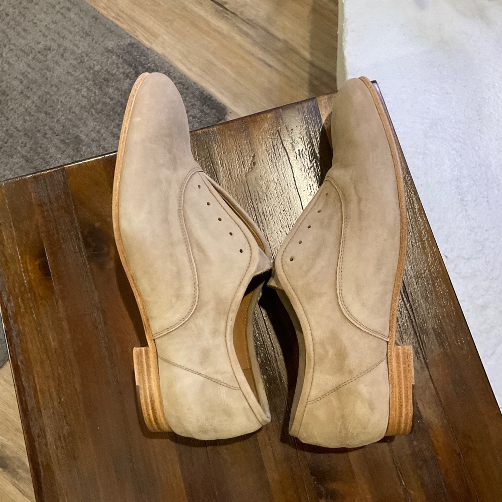 Pedro Garcia Gerti Flat Shoes Beige Suede size US 7/ EU37.5 - Picture 6 of 10